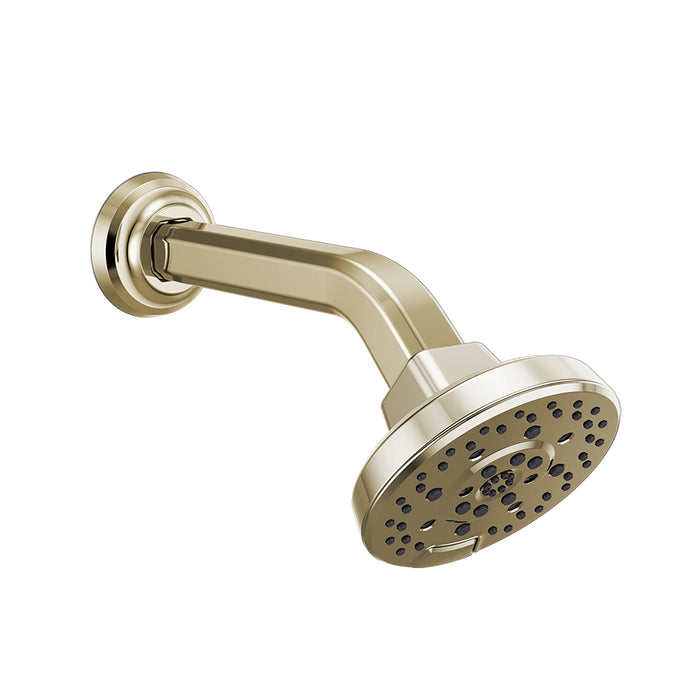 Levoir Complete Multi-Function Shower Head - Wall Mount - 7" Brass/Polished Nickel