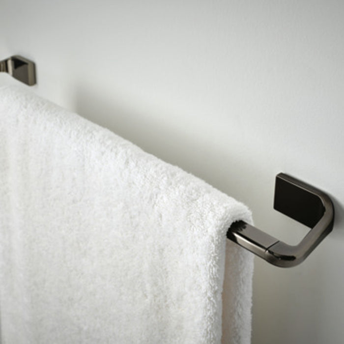 Levoir Single Towel Bar - Wall Mount - 18" Brass/Brilliance Black Onyx