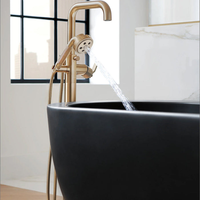 Litze Complete Tub Faucet - Free Standing - 40" Brass/Luxe Gold