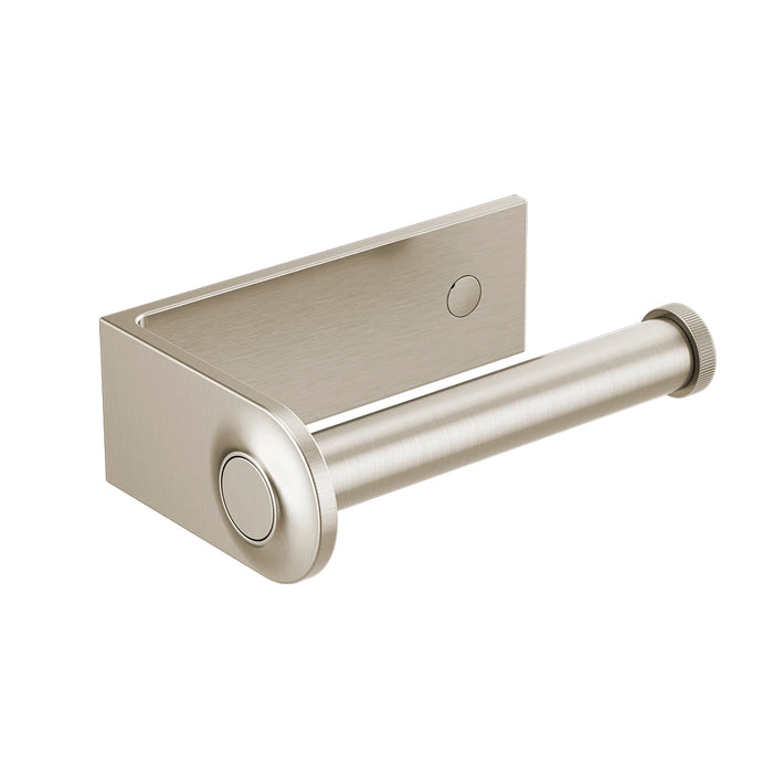 Kintsu Toilet Paper Holder - Wall Mount - 7" Brass/Luxe Nickel