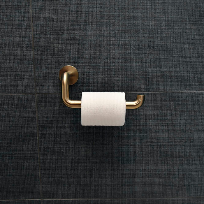 Litze Toilet Paper Holder - Wall Mount - 9" Brass/Polished Nickel