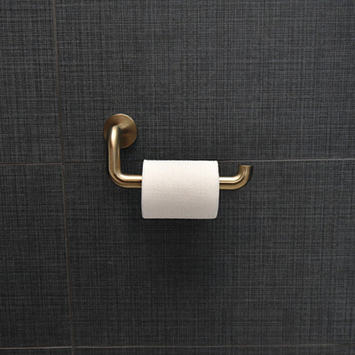 Litze Toilet Paper Holder - Wall Mount - 9" Brass/Luxe Gold