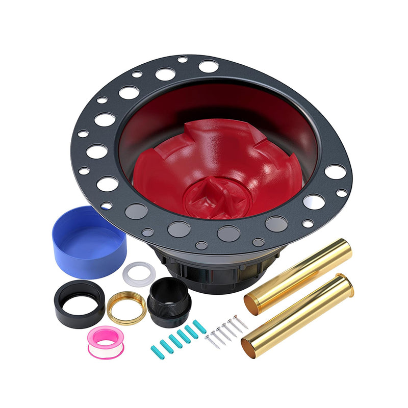 Island Tub Drain Rough - Built-In - 7" Abs/Black