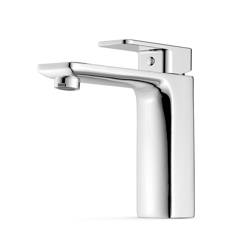 Master Bathroom Faucet - Single Hole - 7" Brass/Polished Chrome