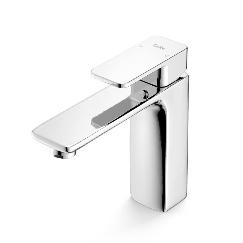 Master Bathroom Faucet - Single Hole - 7" Brass/Polished Chrome