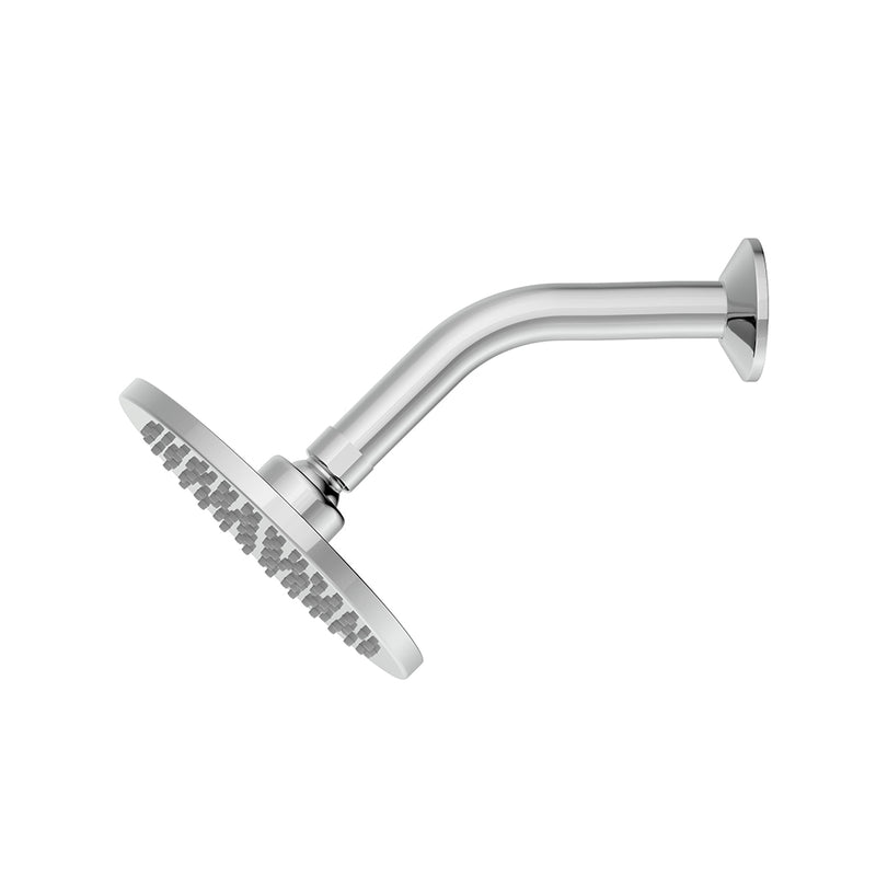 Acqua Complete Round Rainfall Shower Head - Wall Mount - 6" Abs/Polished Chrome