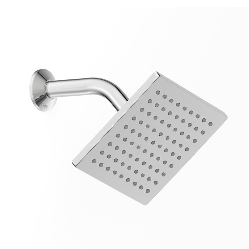 Acqua Complete Square Rainfall Shower Head - Wall Mount - 6" Abs/Polished Chrome