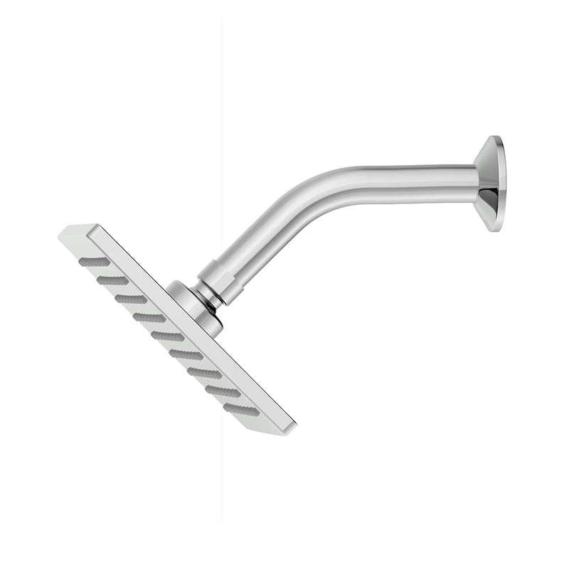 Acqua Complete Square Rainfall Shower Head - Wall Mount - 6" Abs/Polished Chrome