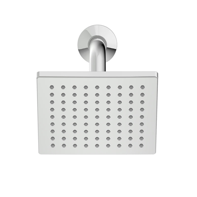 Acqua Complete Square Rainfall Shower Head - Wall Mount - 6" Abs/Polished Chrome