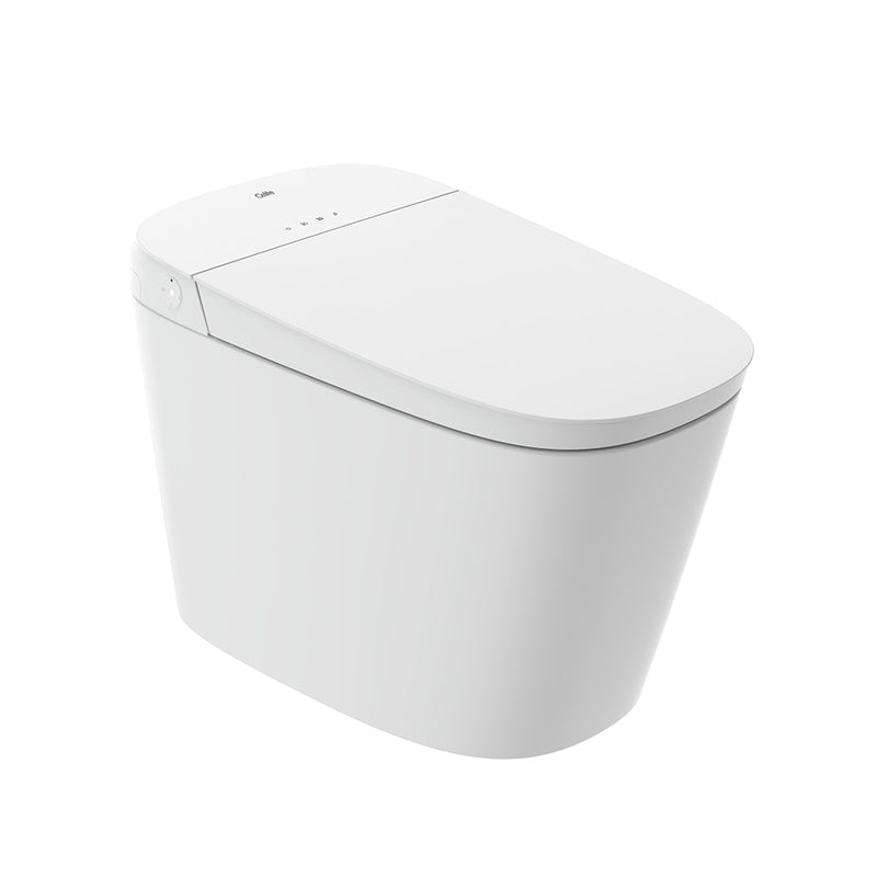 Zenix Elongated Dual Flush Smart Toilets - Floor Mount - 16" Vitreous China/Gloss White