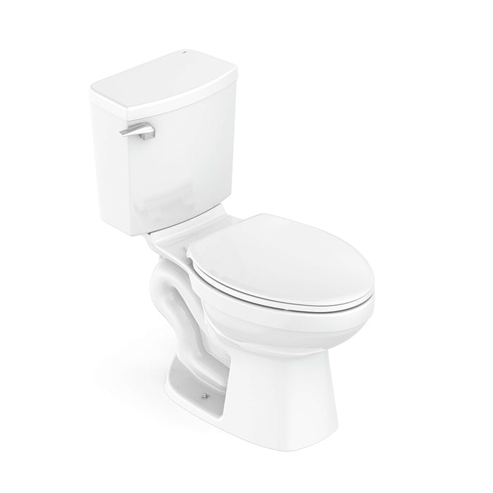 Supra Elongated Complete Single Flush Two Piece Toilet - Floor Mount - 14" Vitreous China/Gloss White