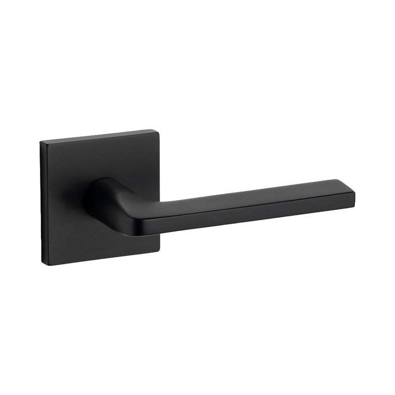 Square Concealed Dummy Door Leverset - Door Mount - 6" Brass/Matt Black