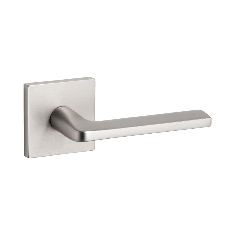 Square Concealed Dummy Door Leverset - Door Mount - 6" Brass/Brushed Nickel