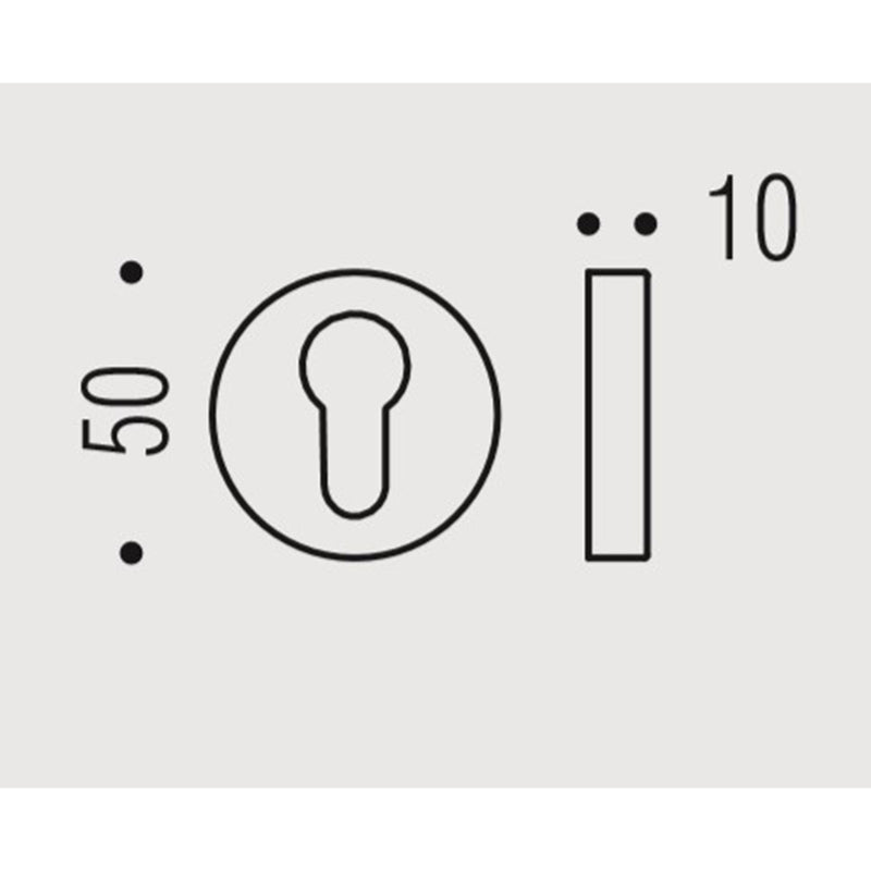 Roboquattros Cylinder Cover Keyhole - Door Mount - 2" Brass/Gold