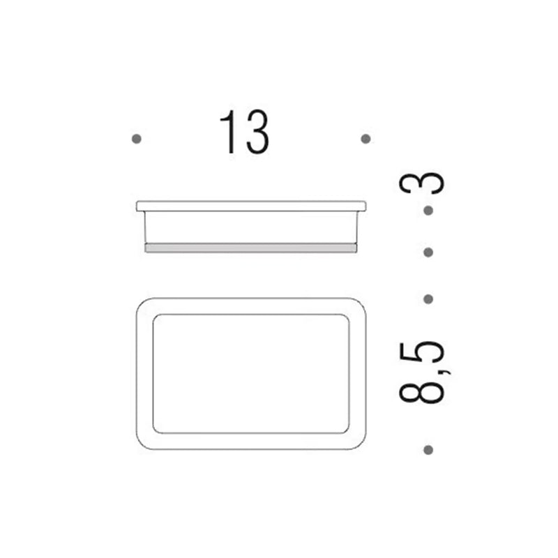 Lulu Soap Dish - Free Standing - 6" Brass/Glass/White/Gold