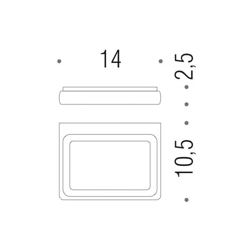 Lulu Soap Dish - Wall Mount - 6" Brass/Glass/Polished Chrome/White