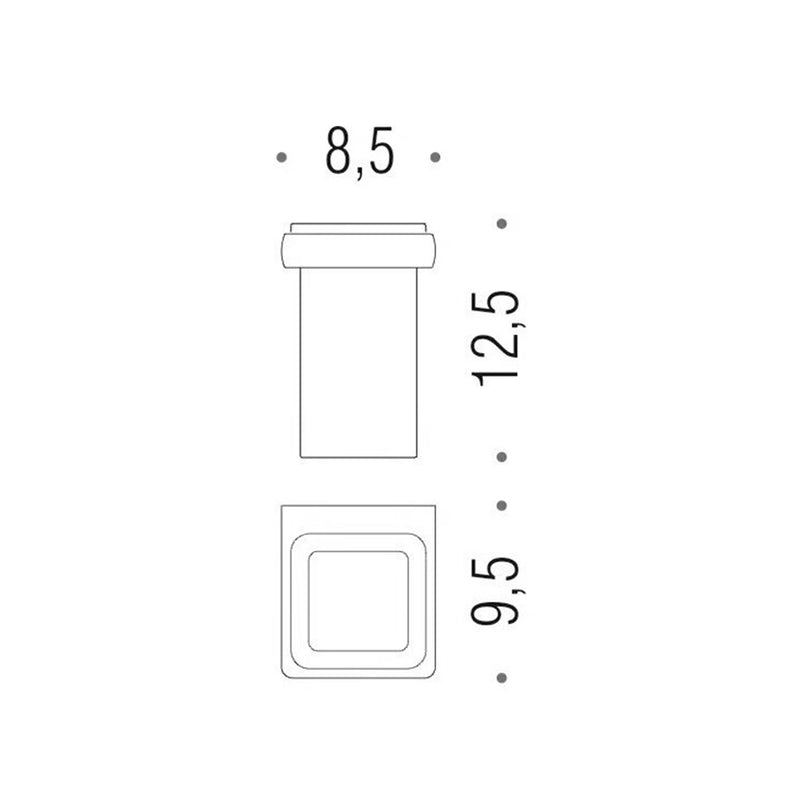 Lulu Toothbrush Holder - Wall Mount - 5" Brass/Glass/White/Gold