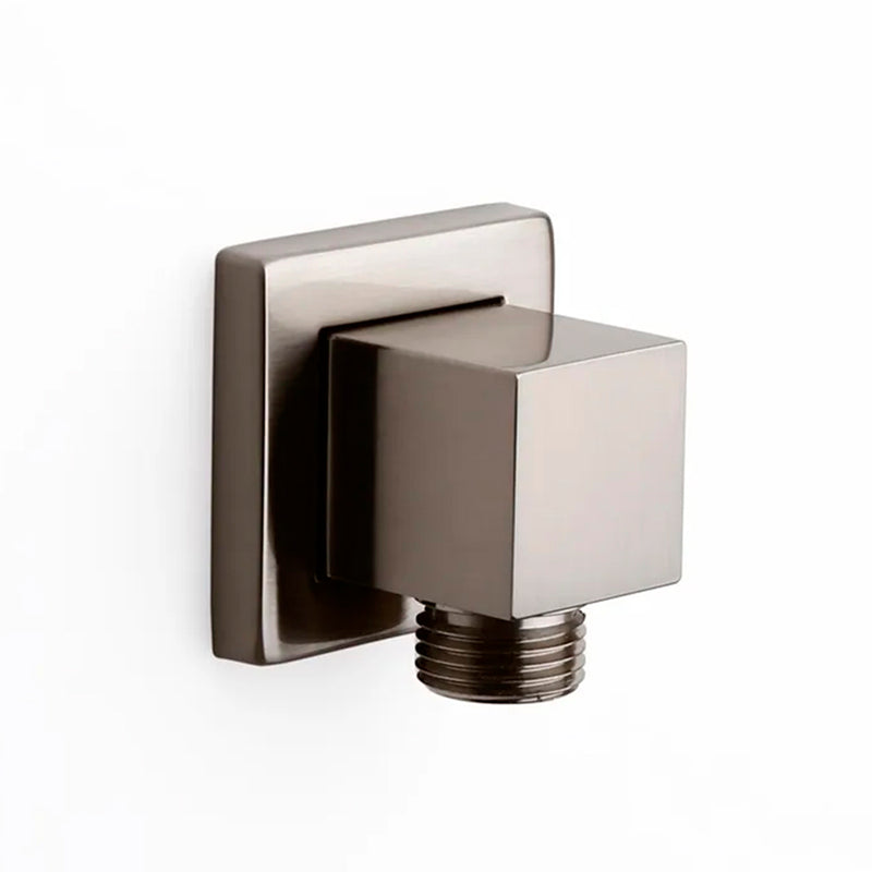 Devon Hand Shower Connector - Wall Mount - 2" Brass/Brushed Nickel