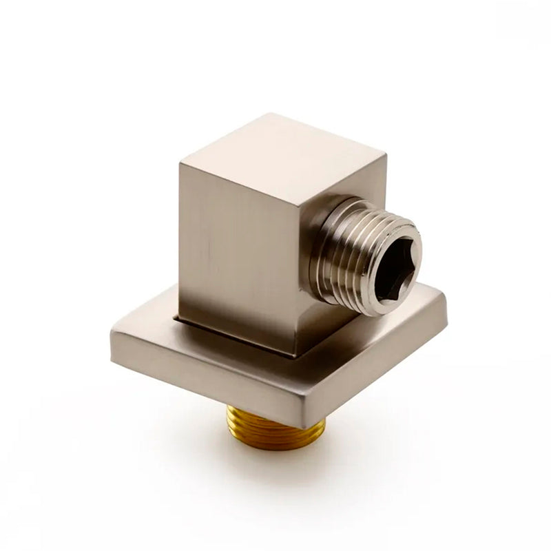 Devon Hand Shower Connector - Wall Mount - 2" Brass/Brushed Nickel