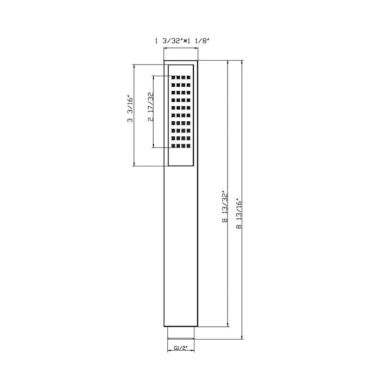Devon Hand Shower Column Set - Wall Mount - Brass/Matt Black