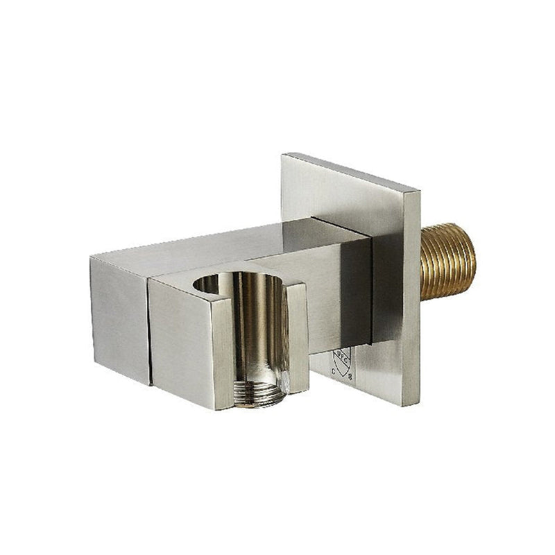 Devon Hand Shower Holder Connector - Wall Mount - 3" Brass/Brushed Nickel
