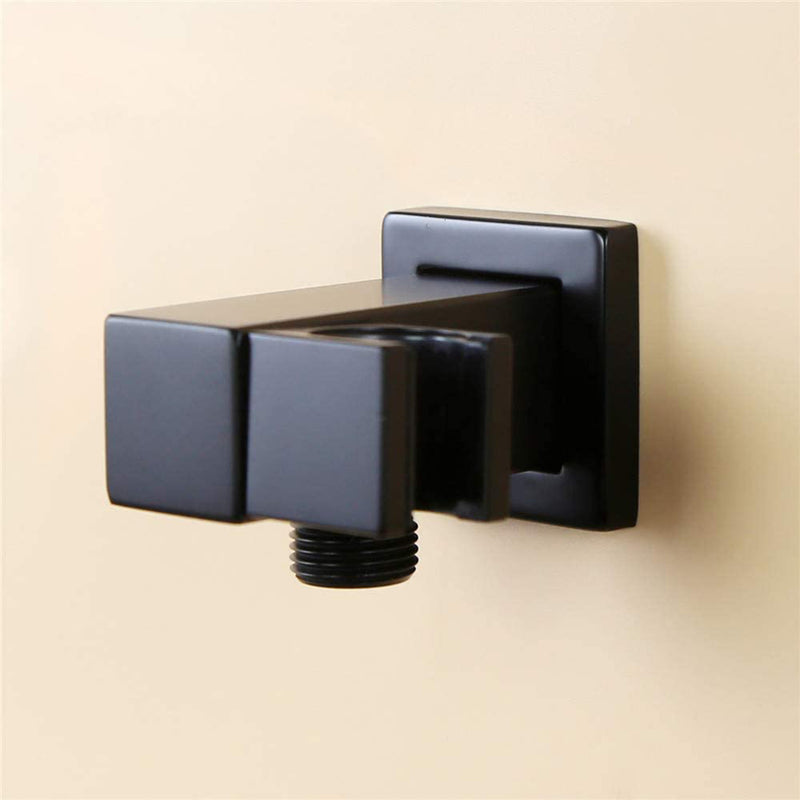 Devon Hand Shower Holder Connector - Wall Mount - 3" Brass/Matt Black