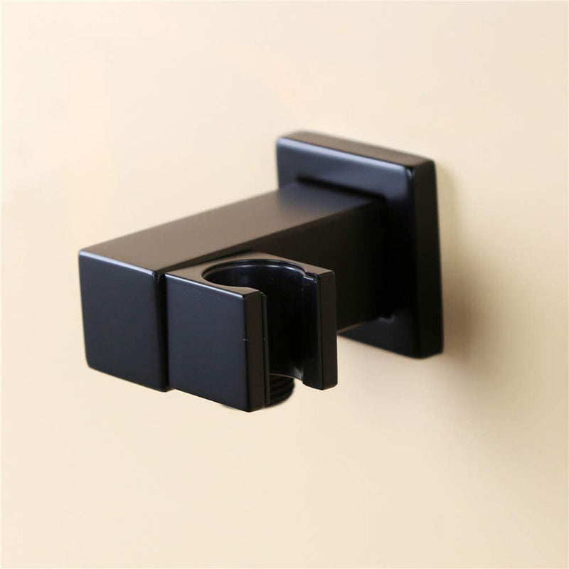 Devon Hand Shower Holder Connector - Wall Mount - 3" Brass/Matt Black