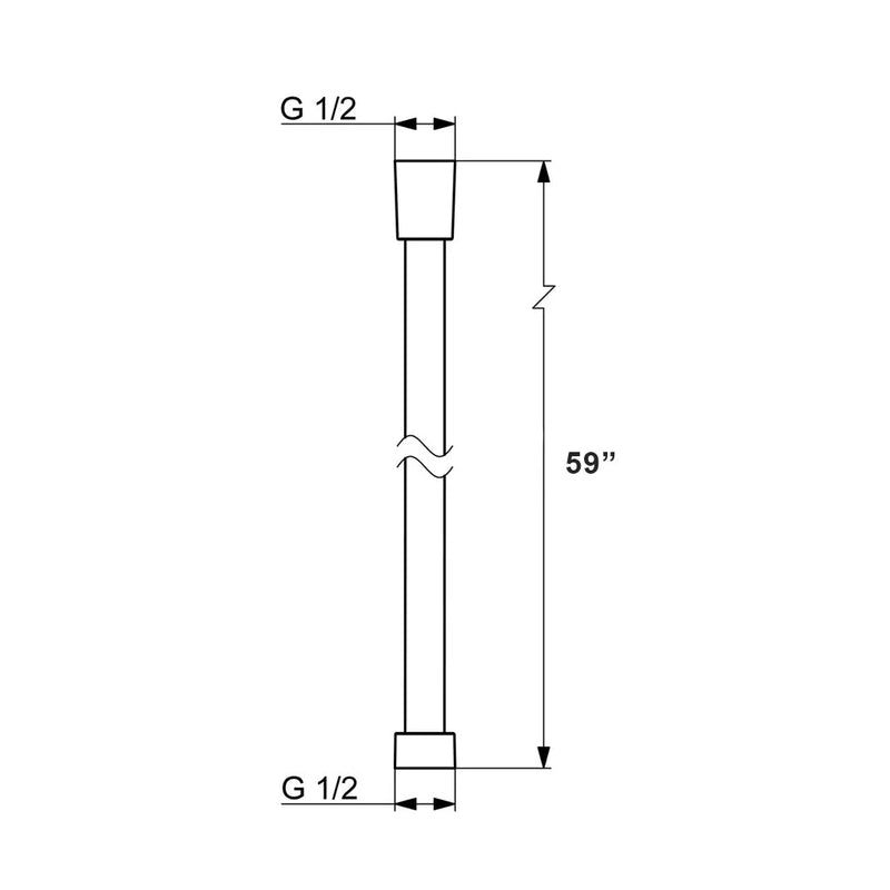 Metro Hand Shower Column Set - Wall Mount - Brass/Brushed Nickel