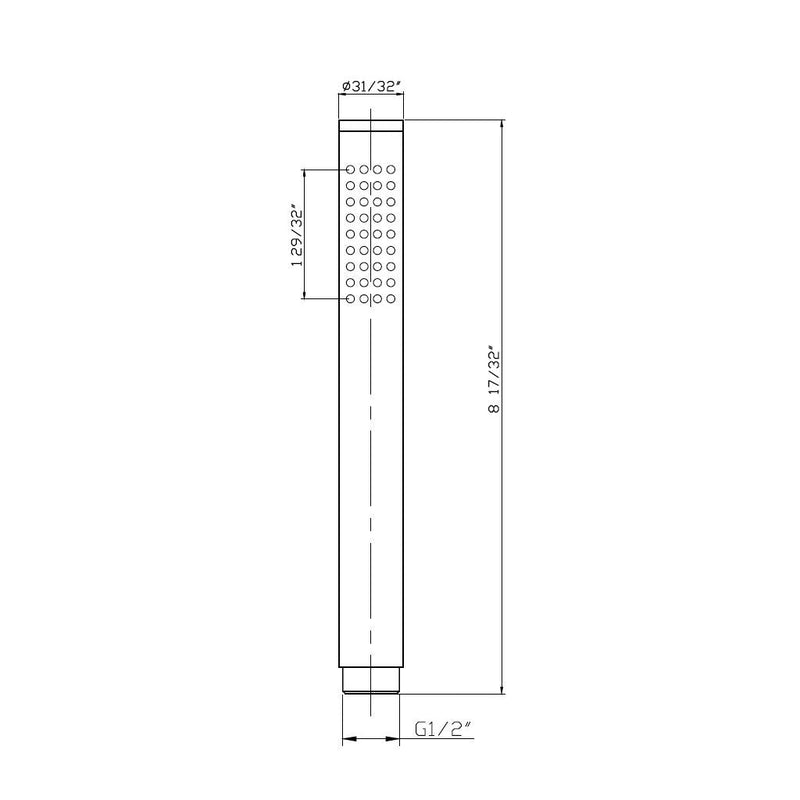 Metro Hand Shower Column Set - Wall Mount - Brass/Brushed Nickel