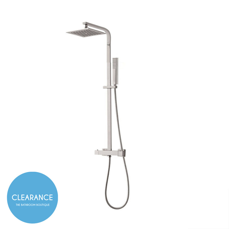 Devon Thermostatic Shower Column - Wall Mount - 8" Brass/Brushed Nickel (Final Sale)