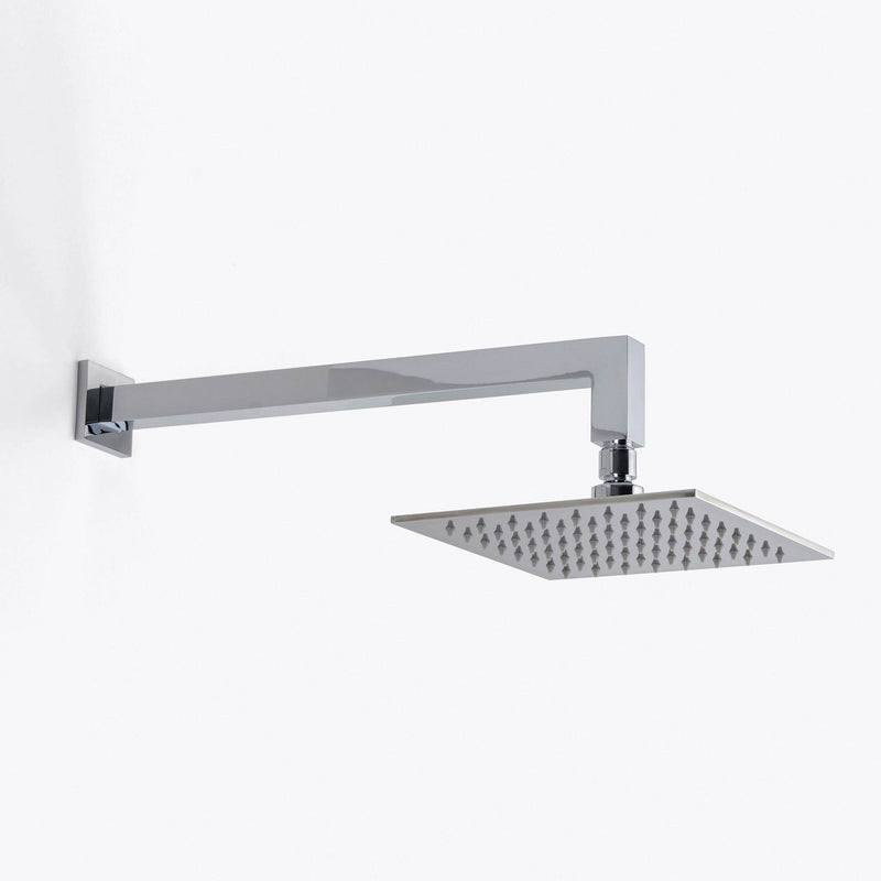 Devon 1-Way Pressure Balance Trim Complete Shower Set - Wall Mount - 8" Brass/Polished Chrome