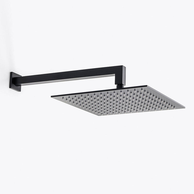 Devon 2-3 Way Shower Set With Hand Shower Set - Wall Mount - 12" Brass/Matt Black