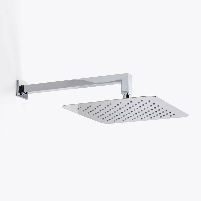 Devon 2-3 Way Shower Set With Tub Spout - Wall Mount - 12" Brass/Polished Chrome