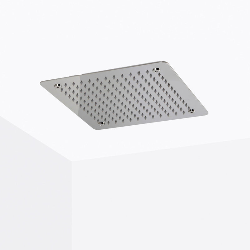 Devon 2-3 Way Shower Set With Hand Shower Set - Flush Mount - 12" Brass/Polished Chrome