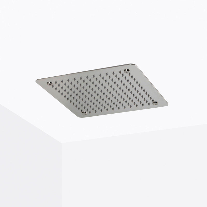 Devon 2-3 Way Shower Set With Hand Shower Set - Flush Mount - 12" Brass/Brushed Nickel