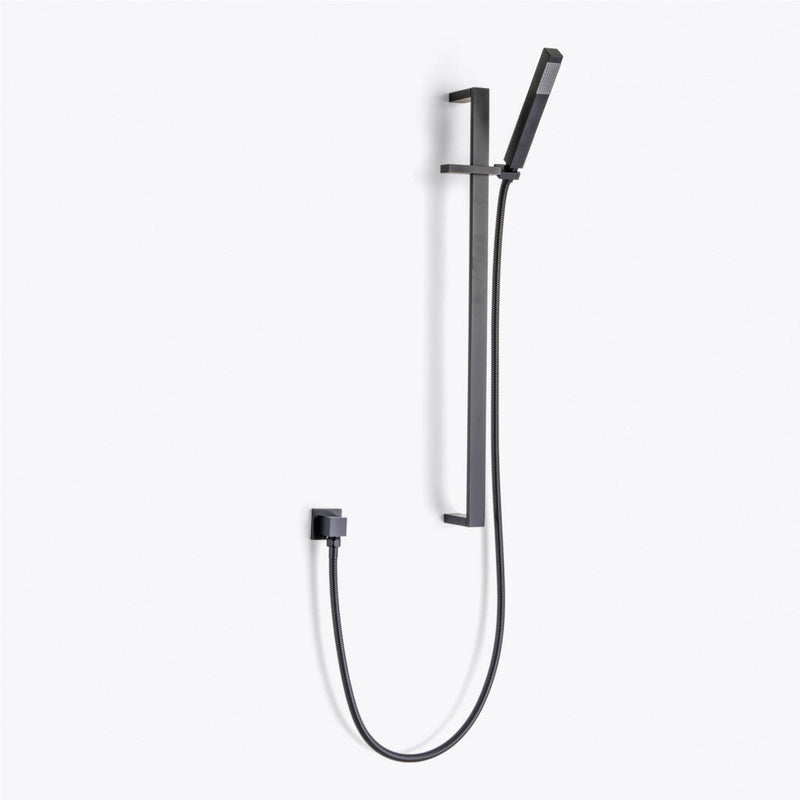 Devon 2-3 Way Shower Set With Hand Shower Column Set - Wall Mount - 12" Brass/Matt Black