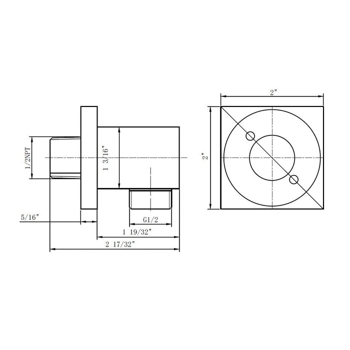 Devon 2-3 Way Thermostatic Trim Complete Shower Set - Wall Mount - 12" Brass/Matt Black