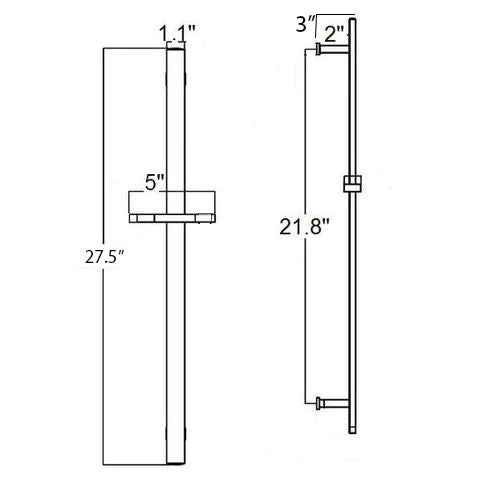 Devon 2-3 Way Thermostatic Trim Complete Shower Set - Wall Mount - 12" Brass/Matt Black