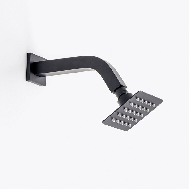 Devon 3 Way Thermostatic Complete Shower Set: 12" Ceiling & 4" Wall Mount Shower Heads with Handheld - Brass/Matt Black