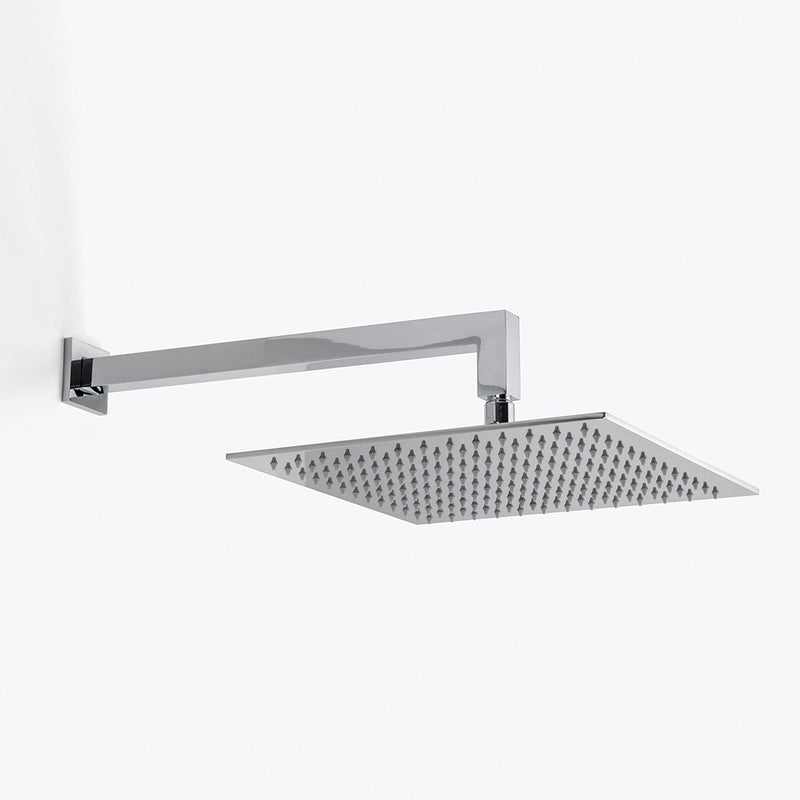 Devon 3 Way Thermostatic Complete Shower Set - Wall Mount - 12" Brass/Polished Chrome