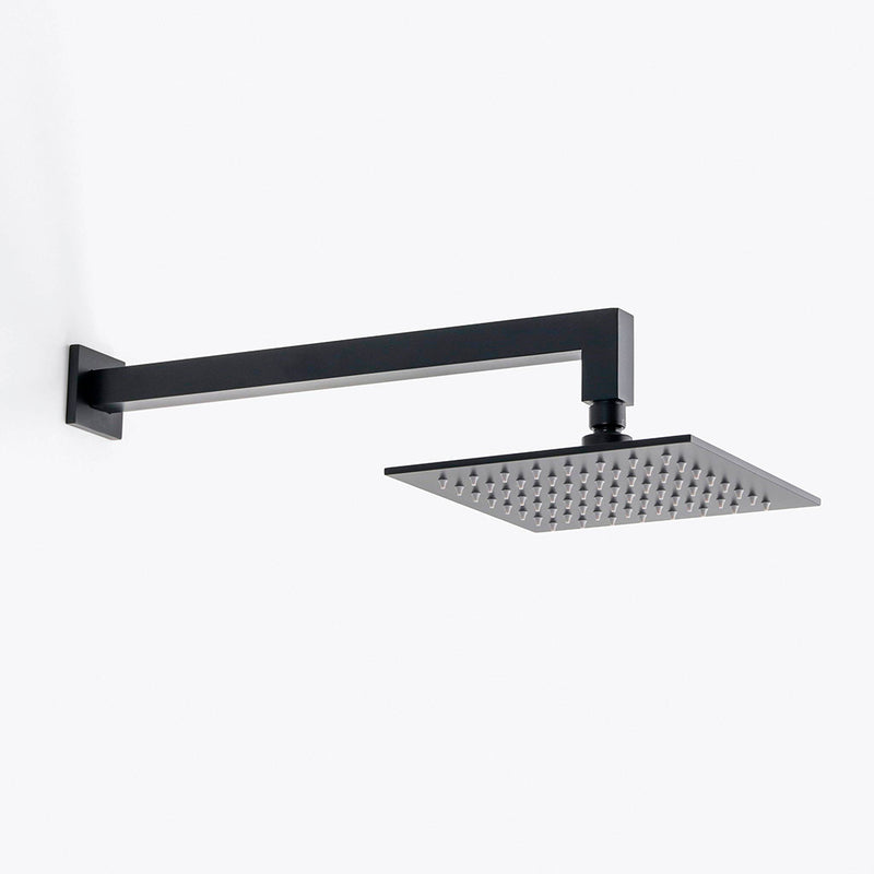 Devon 2 Way Pressure Balance Complete Shower Set - Wall Mount - 8" Brass/Matt Black
