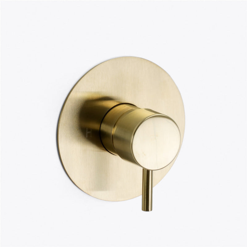 Metro 1-Way Pressure Balance Trim Complete Shower Set - Wall Mount - 8" Brass/Satin Brass