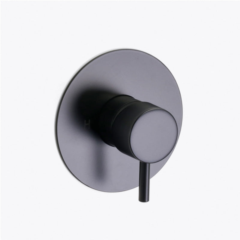 Metro 1-Way Pressure Balance Trim Complete Shower Set - Wall Mount - 8" Brass/Matt Black