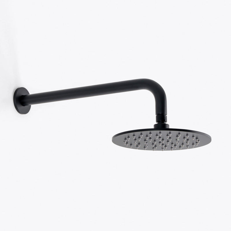 Metro 2-Way Pressure Balance Trim Complete Shower Set - Wall Mount - 8" Brass/Matt Black