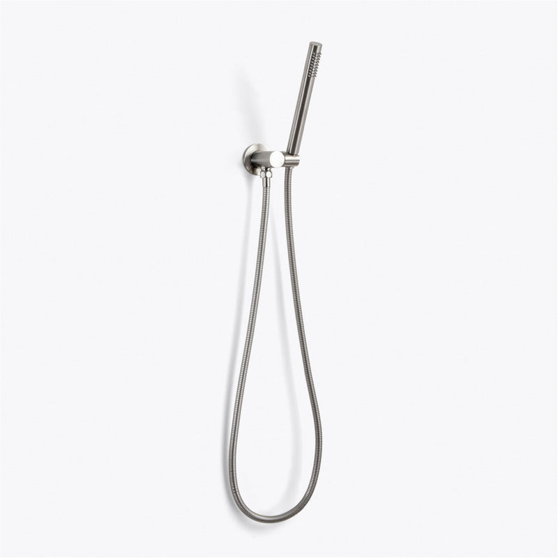 Metro 2-Way Pressure Balance Trim Complete Shower Set - Ceiling Mount - 12" Brass/Brushed Nickel