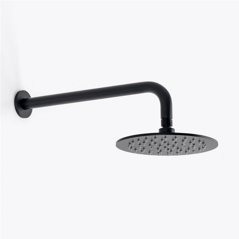 Metro 3-Way Thermostatic Trim Complete Shower Set - Wall Mount - 8" Brass/Matt Black