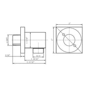 Metro 2-Way Sliding Bar And Head Included Complete Shower Set - Wall Mount - 8" Brass/Brushed Nickel