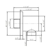 Metro 2-Way Sliding Bar And Recessed Head Included Complete Shower Set - Ceiling Mount - 12" Brass/Polished Chrome