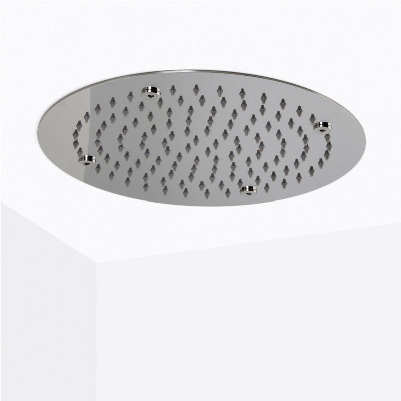 Metro 2-Way Pressure Balance Trim Complete Shower Set - Ceiling Mount - 12" Brass/Polished Chrome