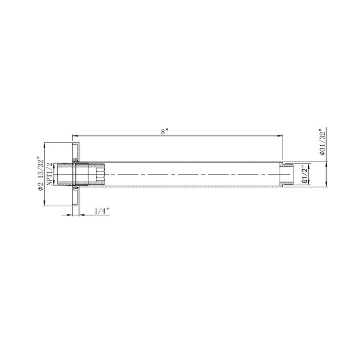 Metro 3-Way Thermostatic Trim Complete Shower Set - Ceiling Mount - 12" Brass/Matt Black